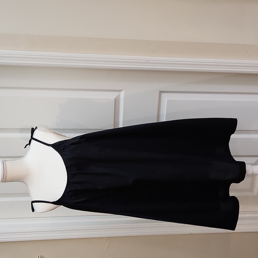 SOMA NWT WOMEN'S Swim Cover up/Lounge Dress/Adjust shoulder ties. Black Size L